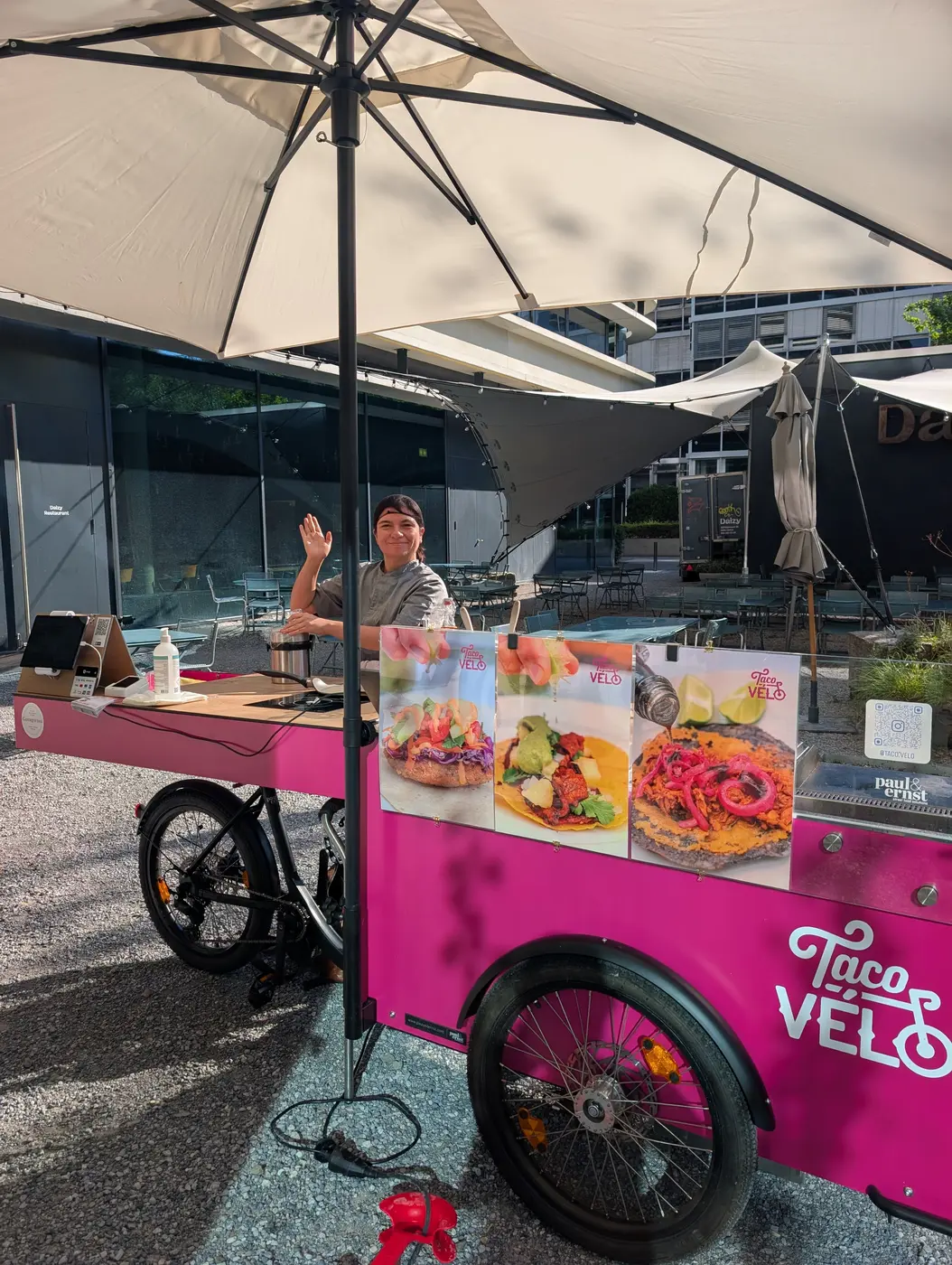 Taco Velo ingredients and serving setup